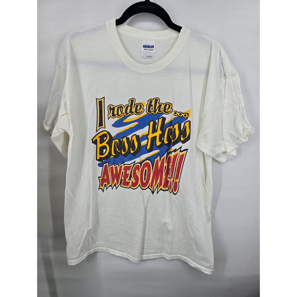 Gildan Ultra Cotton I Rode The Boss Hoss Graphic T-Shirt Mens Large White